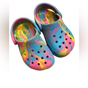 Crocs Kids' Classic Marbled Tie-Dye Clog